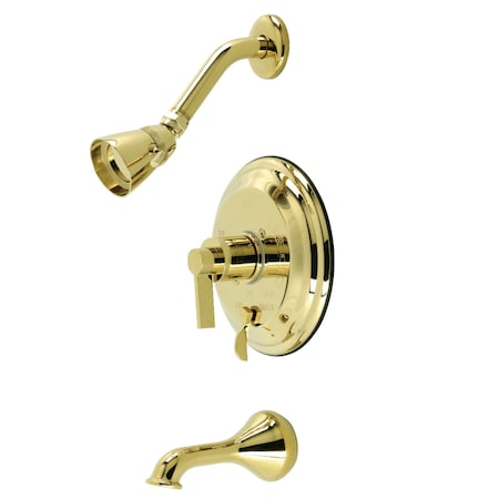 Kingston Brass KB36320NDL Tub and Shower Faucet, Polished Brass KB36320NDL